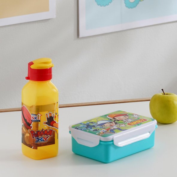 Kids lunch Box with water bottle 20X18X6cm - Pink